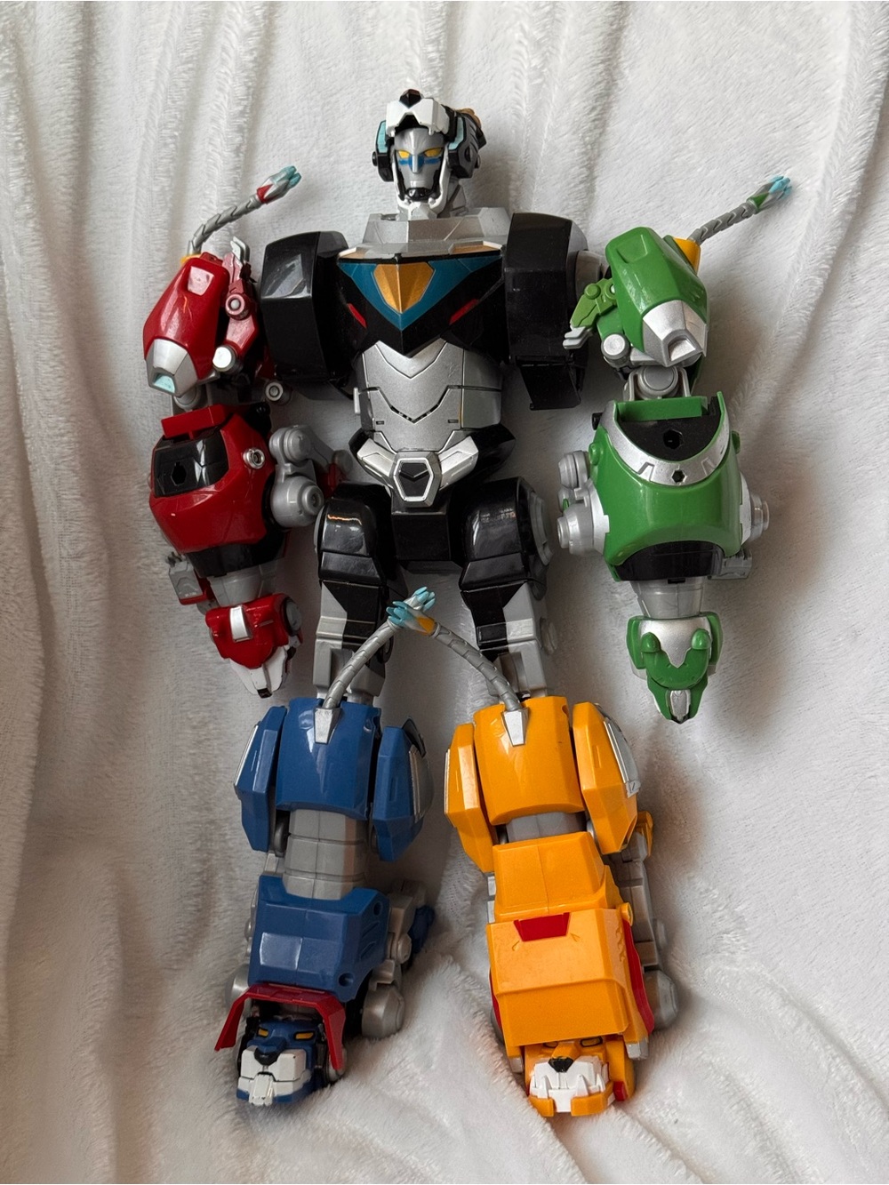 Poseable Multi-Color Lion Robot Action Figure - Black, Red, Green, Blue & Yellow